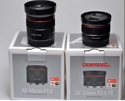 Samyang 45/1,8 + 24/2,8 Sony E